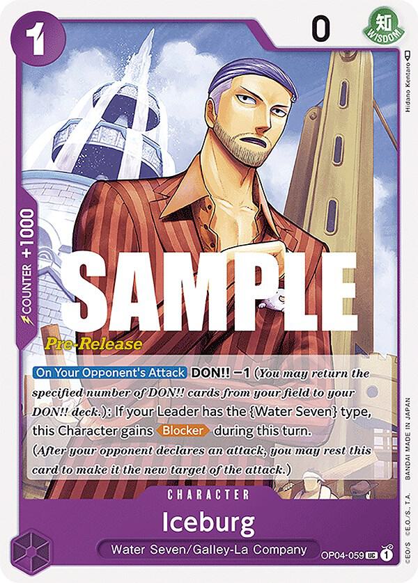 Iceburg OP04-059 (Kingdoms of Intrigue Pre-Release Cards) 