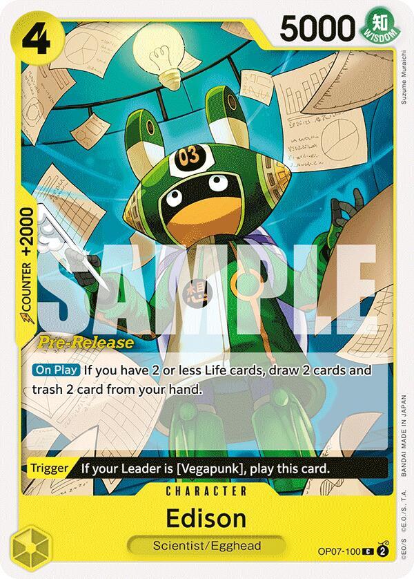 Edison OP07-100 (500 Years in the Future Pre-Release Cards) 