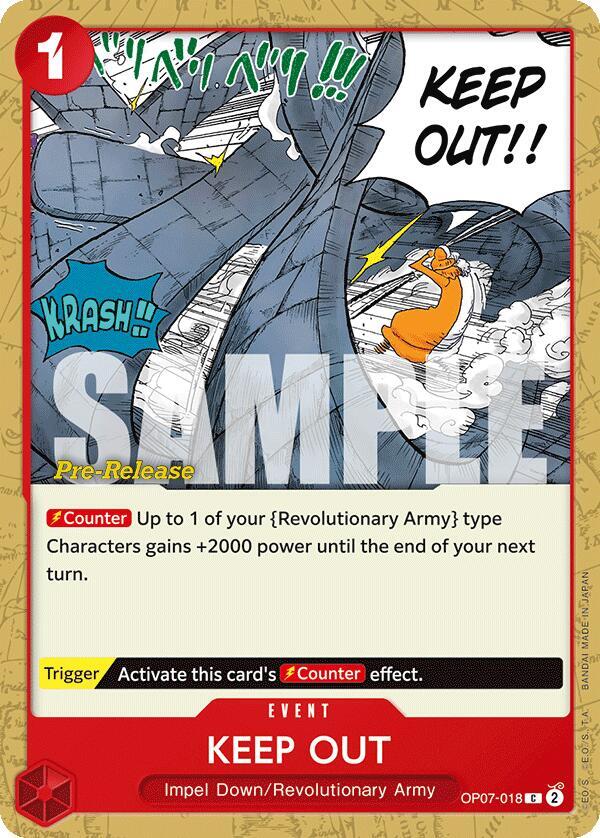 KEEP OUT OP07-018 (500 Years in the Future Pre-Release Cards) 