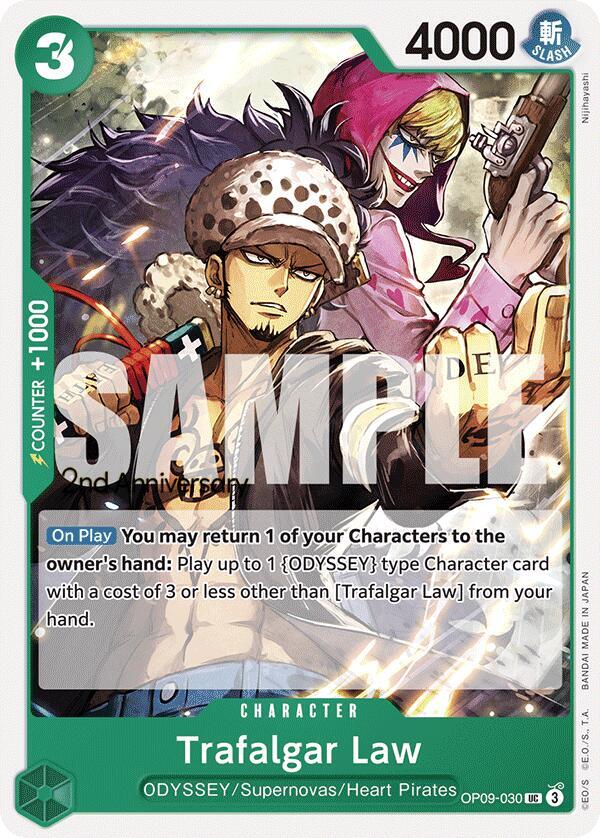 Trafalgar Law OP09-030 (Emperors in the New World: 2nd Anniversary Tournament Cards) 