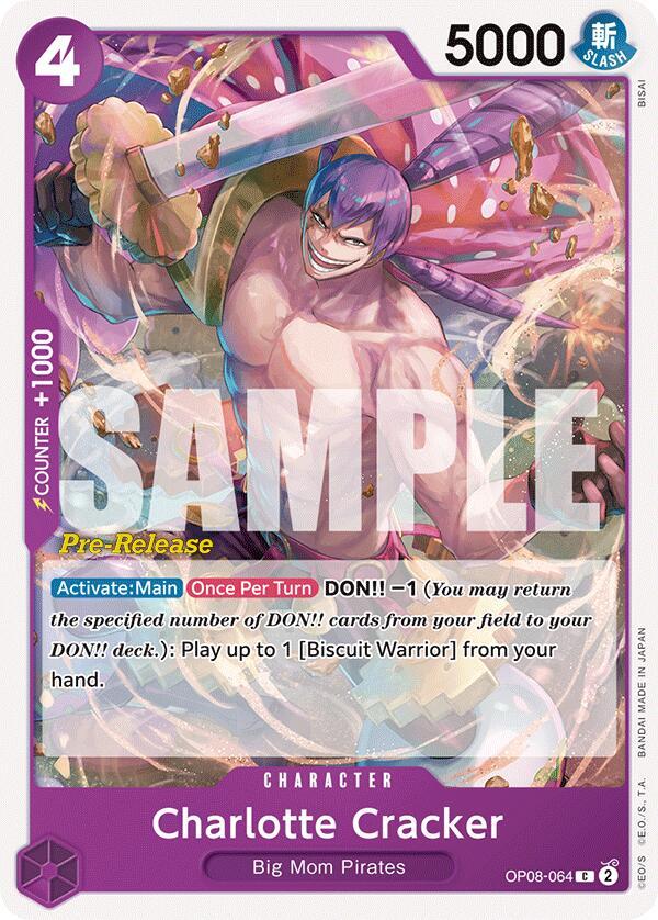 Charlotte Cracker OP08-064 (Two Legends Pre-Release Cards) 