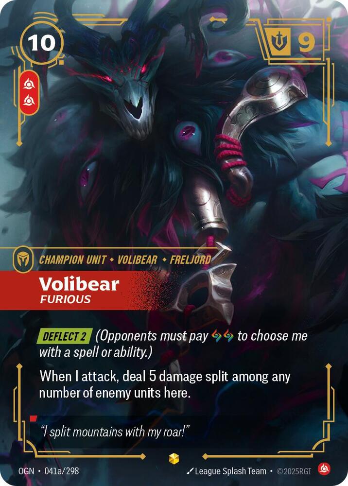 Volibear - Furious 41a/298 (Origins)  - Foil
