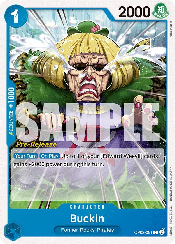 Buckin OP08-051 (Two Legends Pre-Release Cards) 