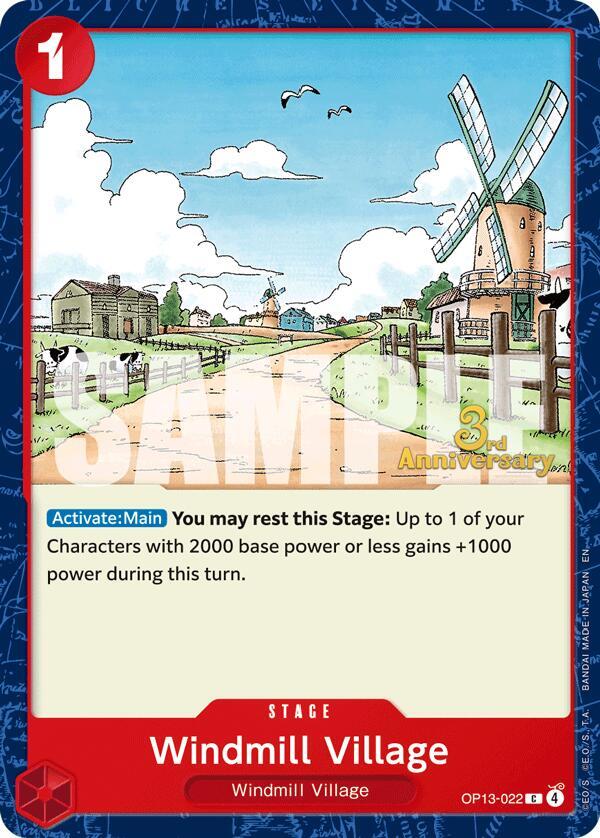 Windmill Village OP13-022 (Carrying On His Will: 3rd Anniversary Tournament Cards) 