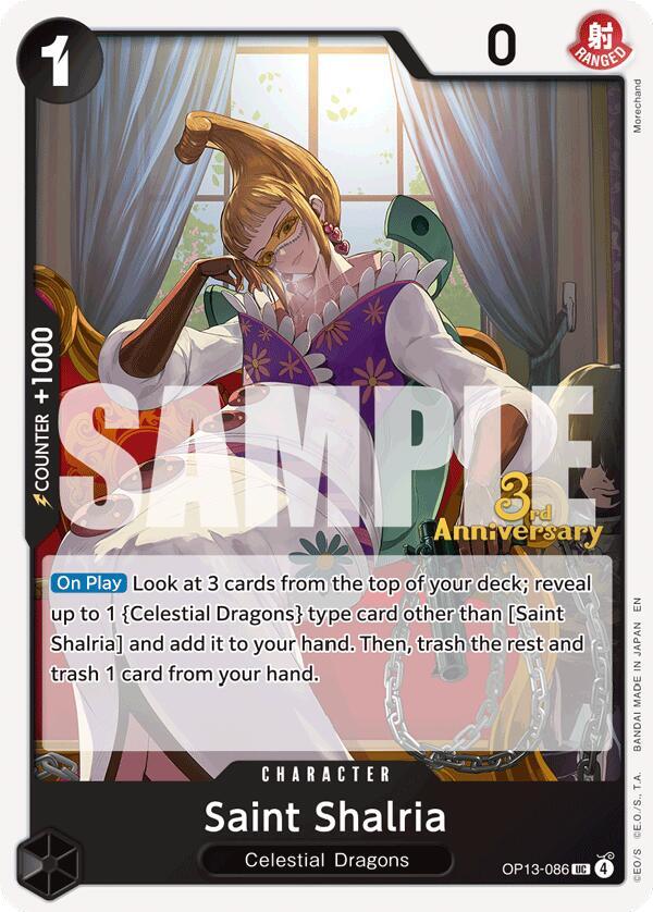 Saint Shalria OP13-086 (Carrying On His Will: 3rd Anniversary Tournament Cards) 