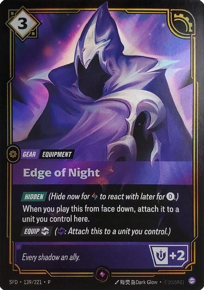 Edge of Night Top 8 139/221 (Riftbound Organized Play Promotional Cards)  - Foil