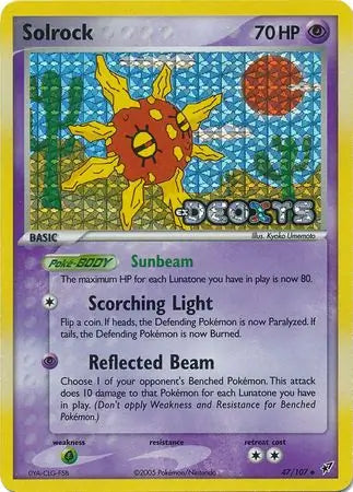 Solrock 47/107 (Deoxys)  - Reverse Holofoil