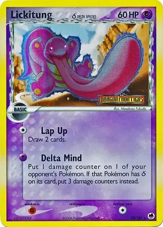 Lickitung Delta Species 19/101 (Dragon Frontiers)  - Reverse Holofoil
