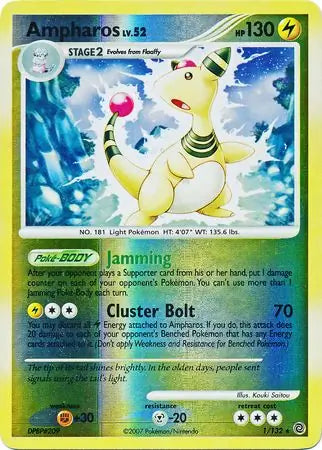 Ampharos 1/132 (Secret Wonders)  - Reverse Holofoil
