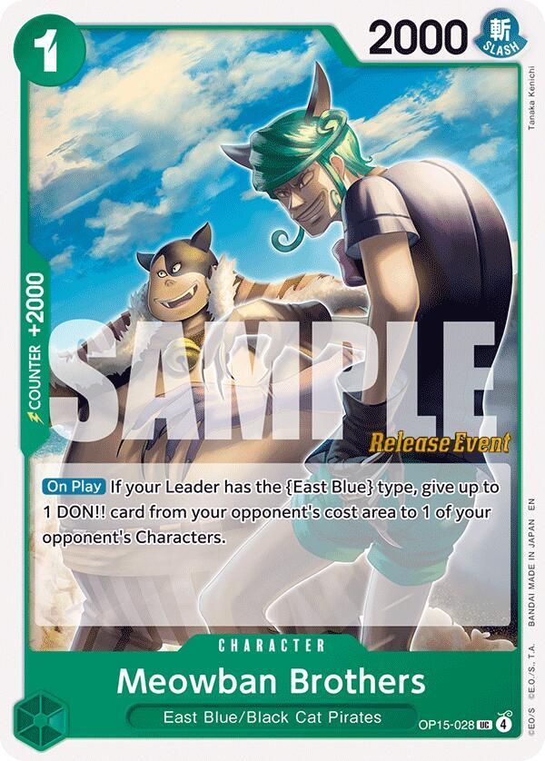 Meowban Brothers OP15-028 (Adventure on Kami's Island Release Event Cards) 