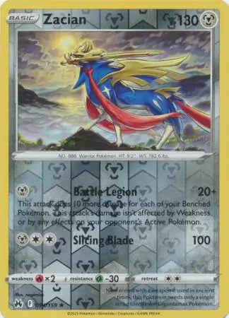 Zacian 094/159 (Crown Zenith)  - Reverse Holofoil