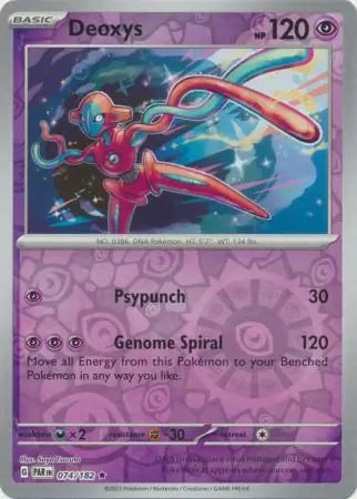 Deoxys 074/182 (SV04: Paradox Rift)  - Reverse Holofoil