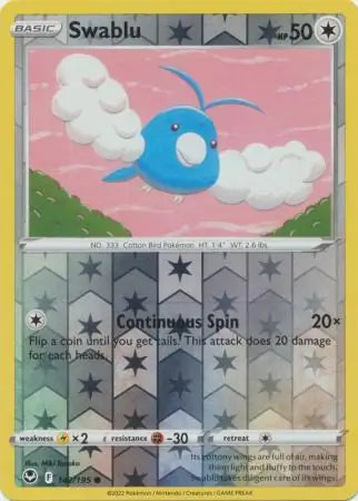 Swablu 142/195 (SWSH12: Silver Tempest)  - Reverse Holofoil