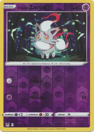 Hisuian Zorua 075/196 (SWSH11: Lost Origin)  - Reverse Holofoil