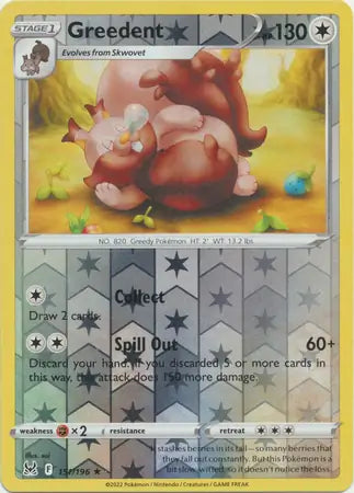 Greedent 151/196 (SWSH11: Lost Origin)  - Reverse Holofoil