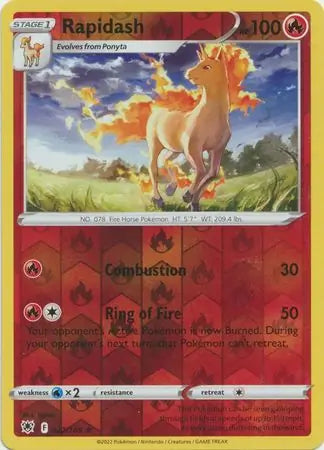 Rapidash 022/189 (SWSH10: Astral Radiance)  - Reverse Holofoil