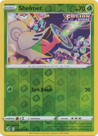 Shelmet 013/264 (SWSH08: Fusion Strike)  - Reverse Holofoil