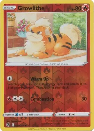Growlithe 032/264 (SWSH08: Fusion Strike)  - Reverse Holofoil
