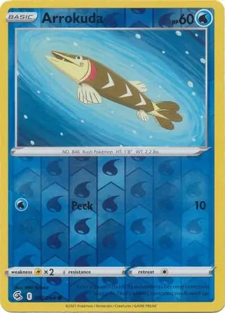 Arrokuda 082/264 (SWSH08: Fusion Strike)  - Reverse Holofoil
