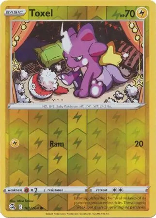 Toxel 105/264 (SWSH08: Fusion Strike)  - Reverse Holofoil