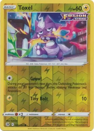 Toxel 106/264 (SWSH08: Fusion Strike)  - Reverse Holofoil