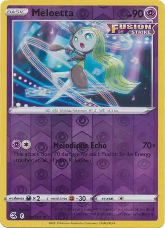 Meloetta 124/264 (SWSH08: Fusion Strike)  - Reverse Holofoil