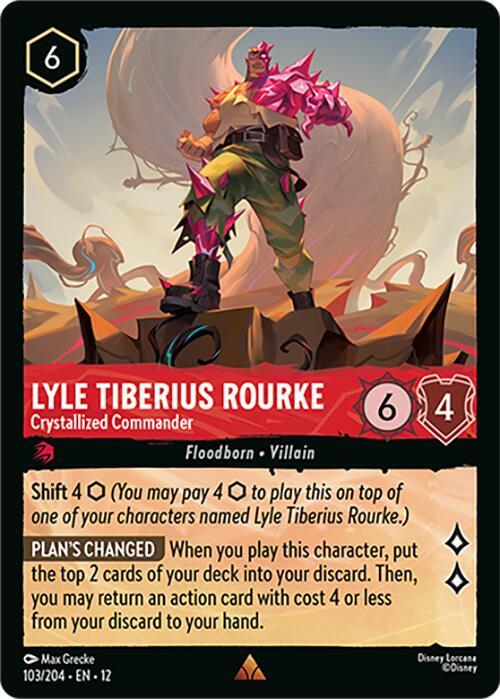 Lyle Tiberius Rourke, Crystallized Commander 103/204 (Wilds Unknown)  - Cold Foil
