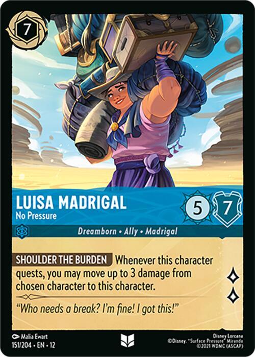 Luisa Madrigal, No Pressure 151/204 (Wilds Unknown)  - Cold Foil