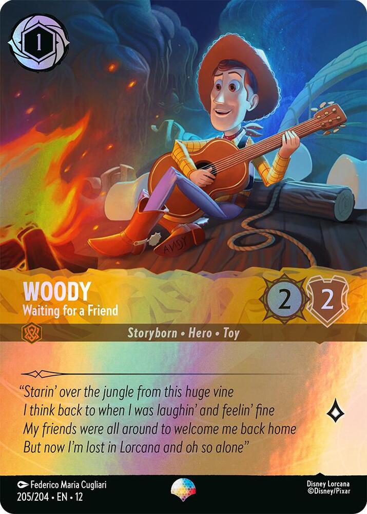 Woody, Waiting for a Friend 205/204 (Wilds Unknown)  - Rainbow Foil