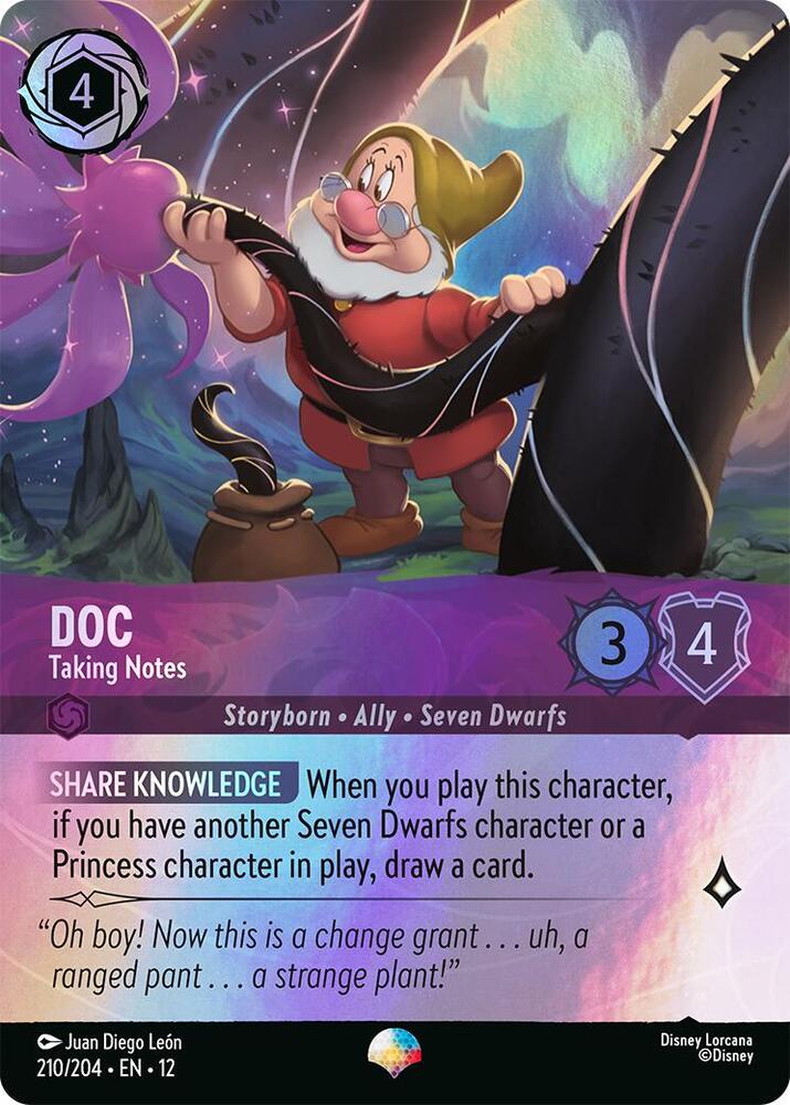 Doc, Taking Notes 210/204 (Wilds Unknown)  - Rainbow Foil