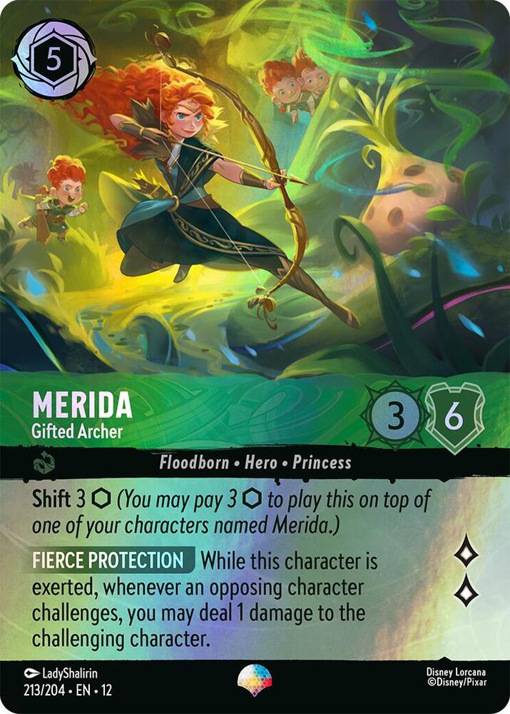 Merida, Gifted Archer 213/204 (Wilds Unknown)  - Rainbow Holofoil