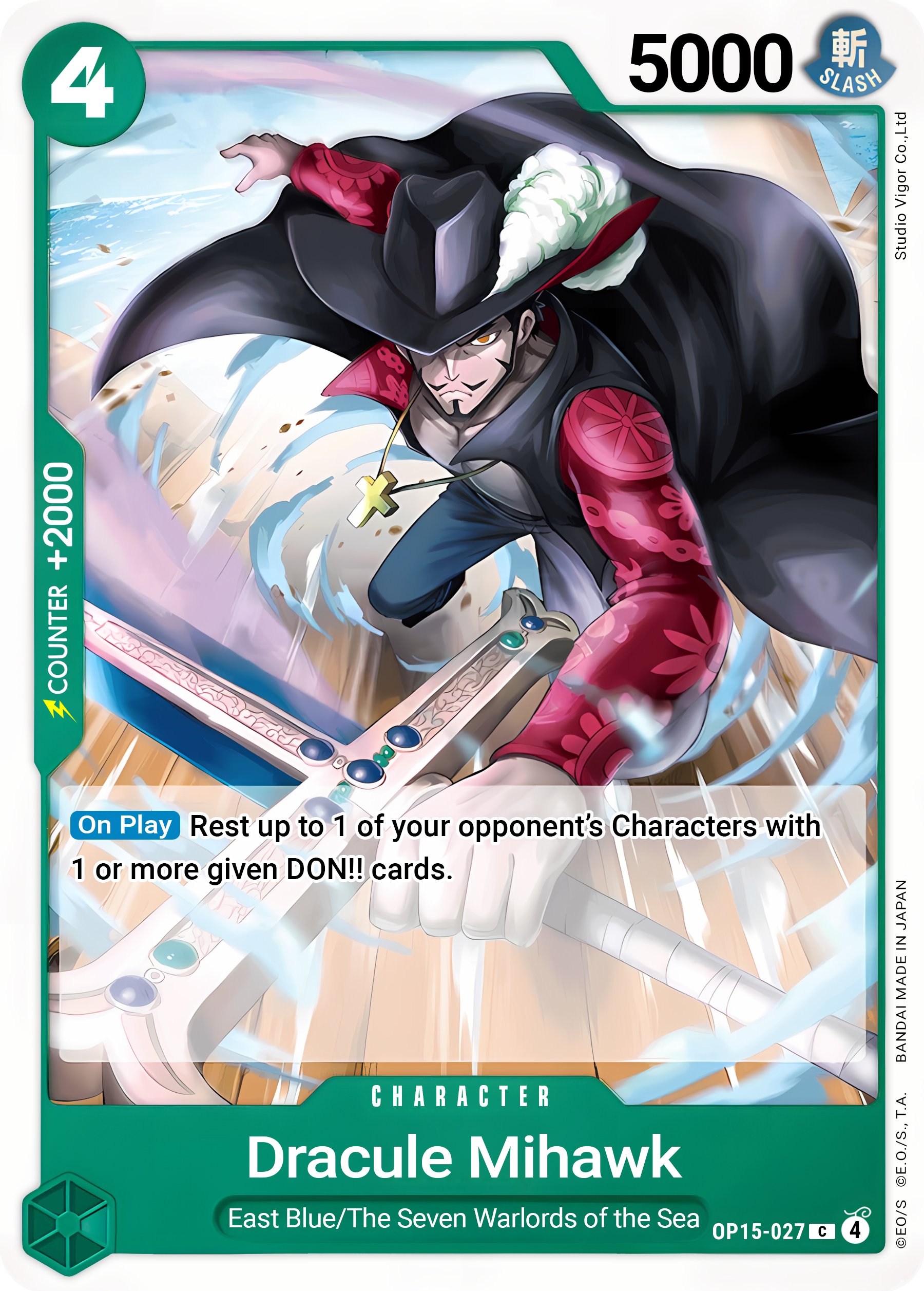 Dracule Mihawk OP15-027 (Adventure on Kami's Island) 