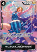 Mr.2.Bon.Kurei (Bentham) OP14-091 (The Azure Sea's Seven)  - Alternate Art Foil