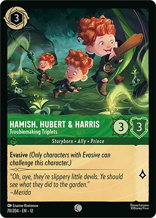 Hamish, Hubert and Harris, Troublemaking Triplets 70/204 (Wilds Unknown) 