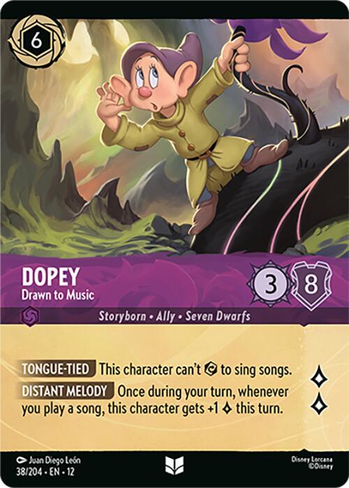 Dopey, Drawn to Music Foil 38/204 ()  - Cold Foil