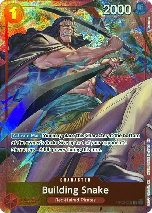 Building Snake (PCC Vol.4) OP09-008 (One Piece Promotion Cards)  - Alternate Art Foil