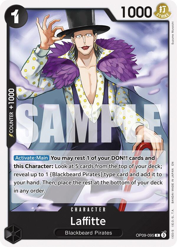 Laffitte (Reprint) OP09-095 (Starter Deck 27: BLACK Marshall.D.Teach) 