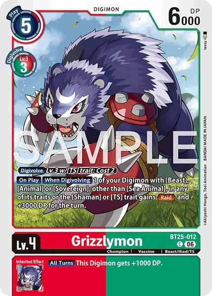 Grizzlymon BT25 012 BT25-012 C (Dual Revolution) 
