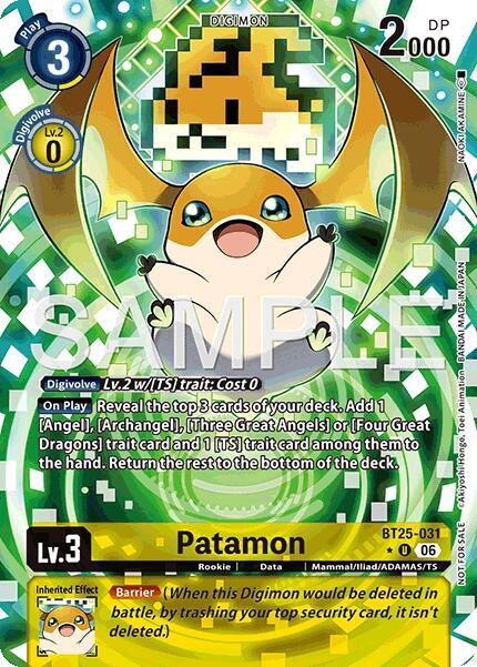Patamon Full Art BT25-031 U (Dual Revolution)  - Foil