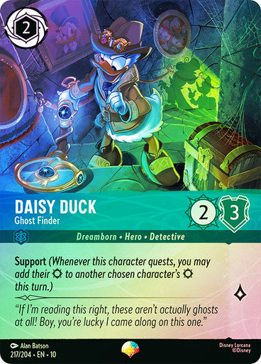 Daisy Duck, Ghost Finder 217/204 (Whispers in the Well)  - Rainbow Foil