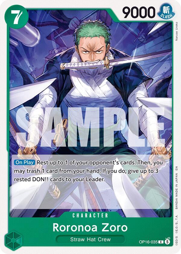 Roronoa Zoro 035 OP16-035 (The Time of Battle) 