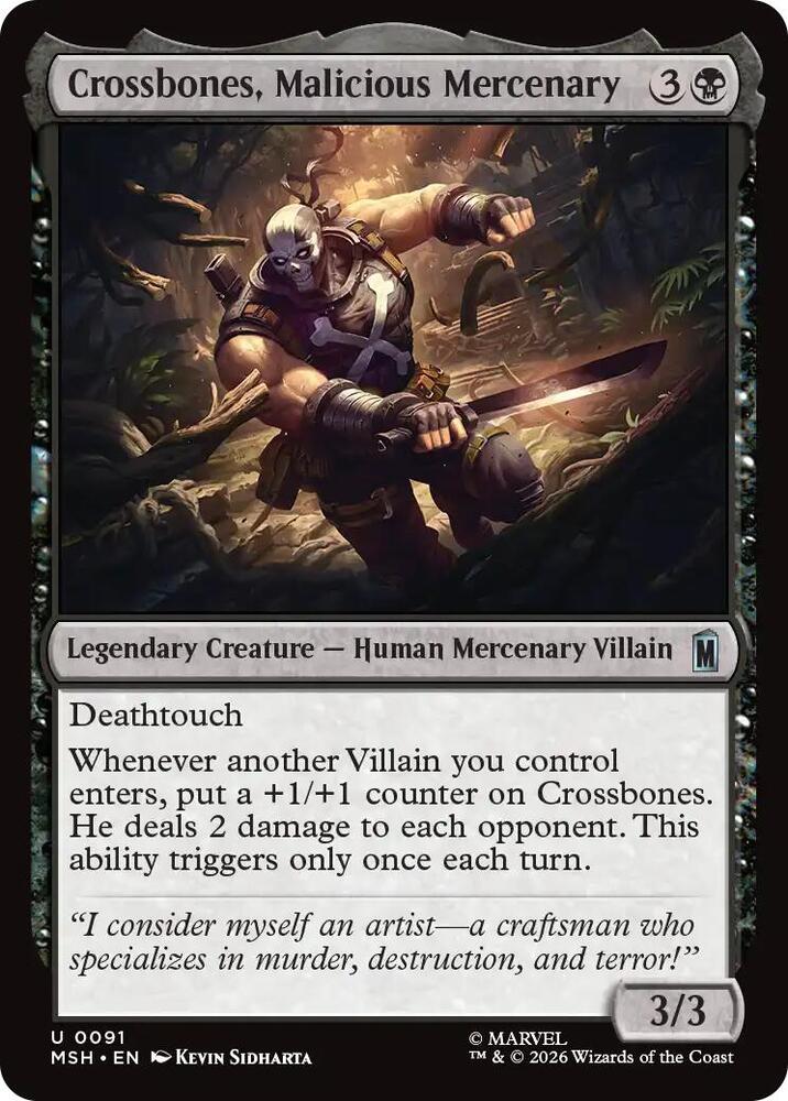 Crossbones, Malicious Mercenary 91 (Marvel Super Heroes)  - Foil