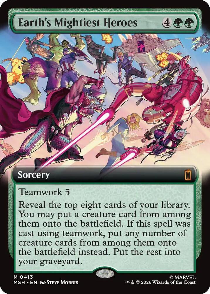 Earth's Mightiest Heroes 413 (Marvel Super Heroes)  - Extended Art Foil