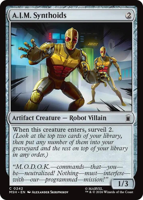 A.I.M Synthoids 242 (Marvel Super Heroes)  - Foil