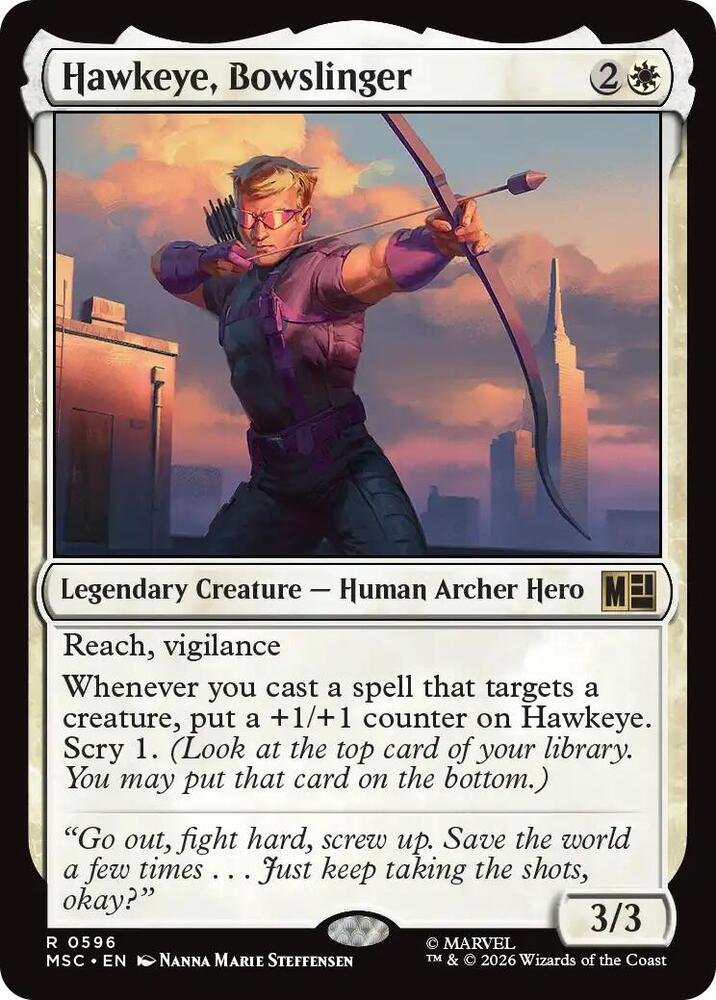 Hawkeye Bowslinger 596 (Commander: Marvel Super Heroes)  - Foil