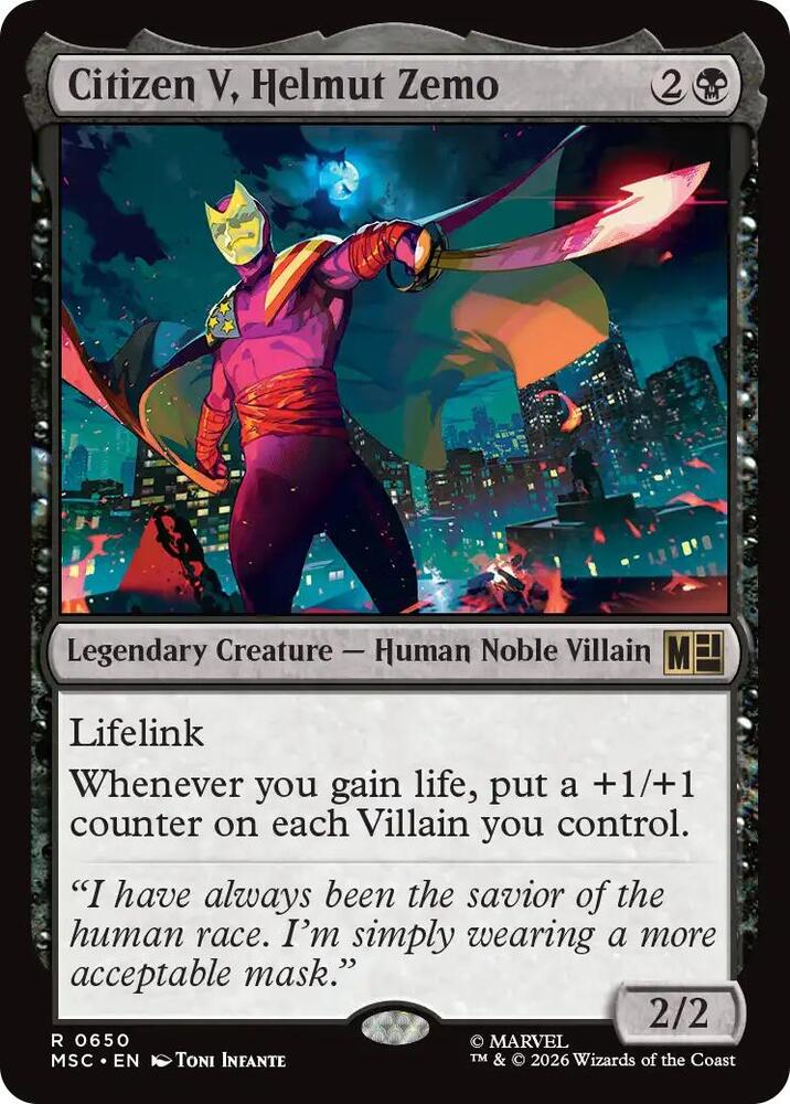 Citizen V Helmut Zemo 650 (Commander: Marvel Super Heroes)  - Foil