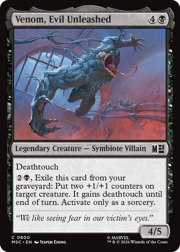 Venom Evil Unleashed 800 (Commander: Marvel Super Heroes)  - Foil