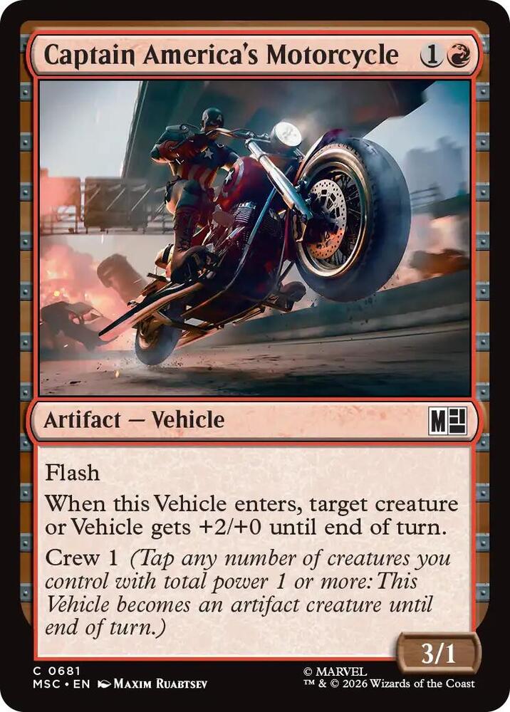 Captain Americas Motorcycle 681 (Commander: Marvel Super Heroes)  - Foil