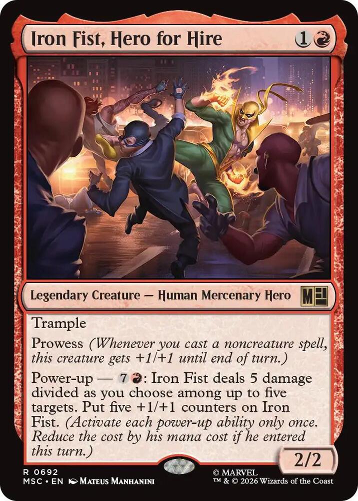 Iron Fist Hero for Hire 692 (Commander: Marvel Super Heroes) 