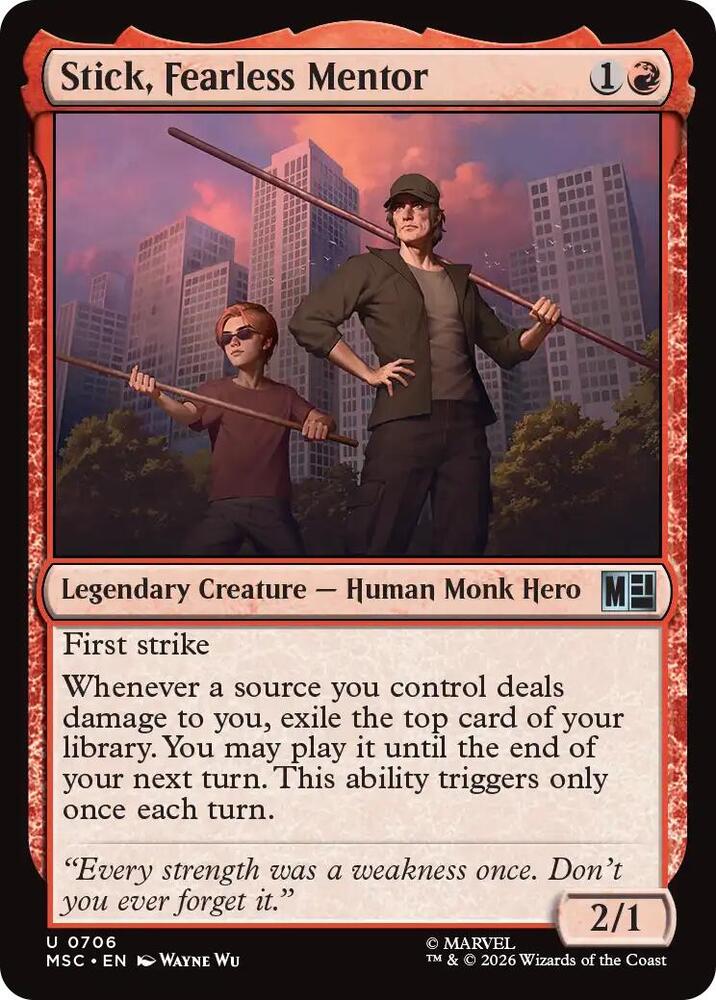 Stick Fearless Mentor 706 (Commander: Marvel Super Heroes)  - Foil